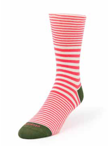  - Sailor Stripes Men's Socks - Ecru Pink⎪Etiquette Clothiers