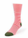  - Sailor Stripes Men's Socks - Ecru Pink⎪Etiquette Clothiers