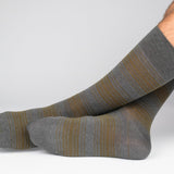 Mens Socks - Tokyo Stripes Men's Socks - Dark Grey⎪Etiquette Clothiers