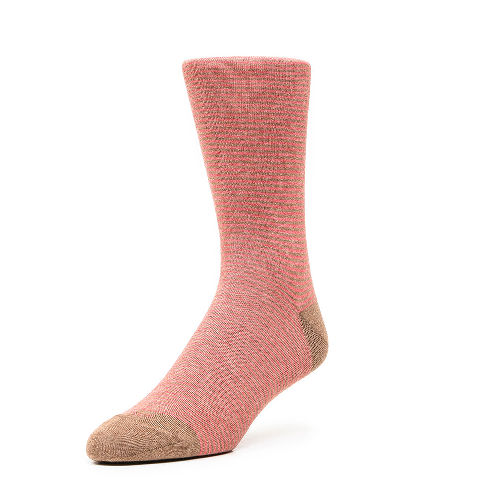 Mens Socks - Thousand Stripes Men's Socks - Pink⎪Etiquette Clothiers