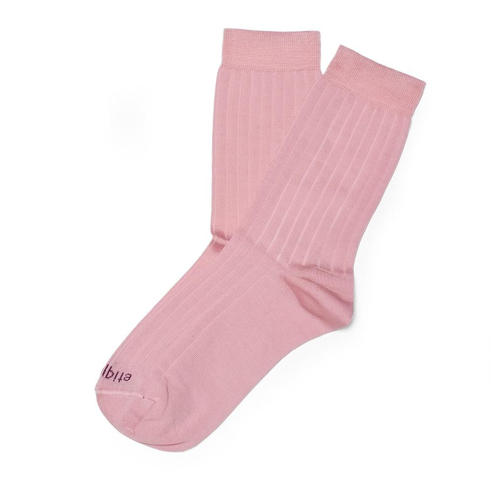 Womens Socks - Basic Luxuries Ribbed Women's Socks - Pink⎪Etiquette Clothiers