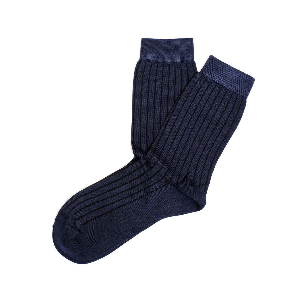 Womens Socks - Royal Ribs Women's Socks - Dark Blue⎪Etiquette Clothiers