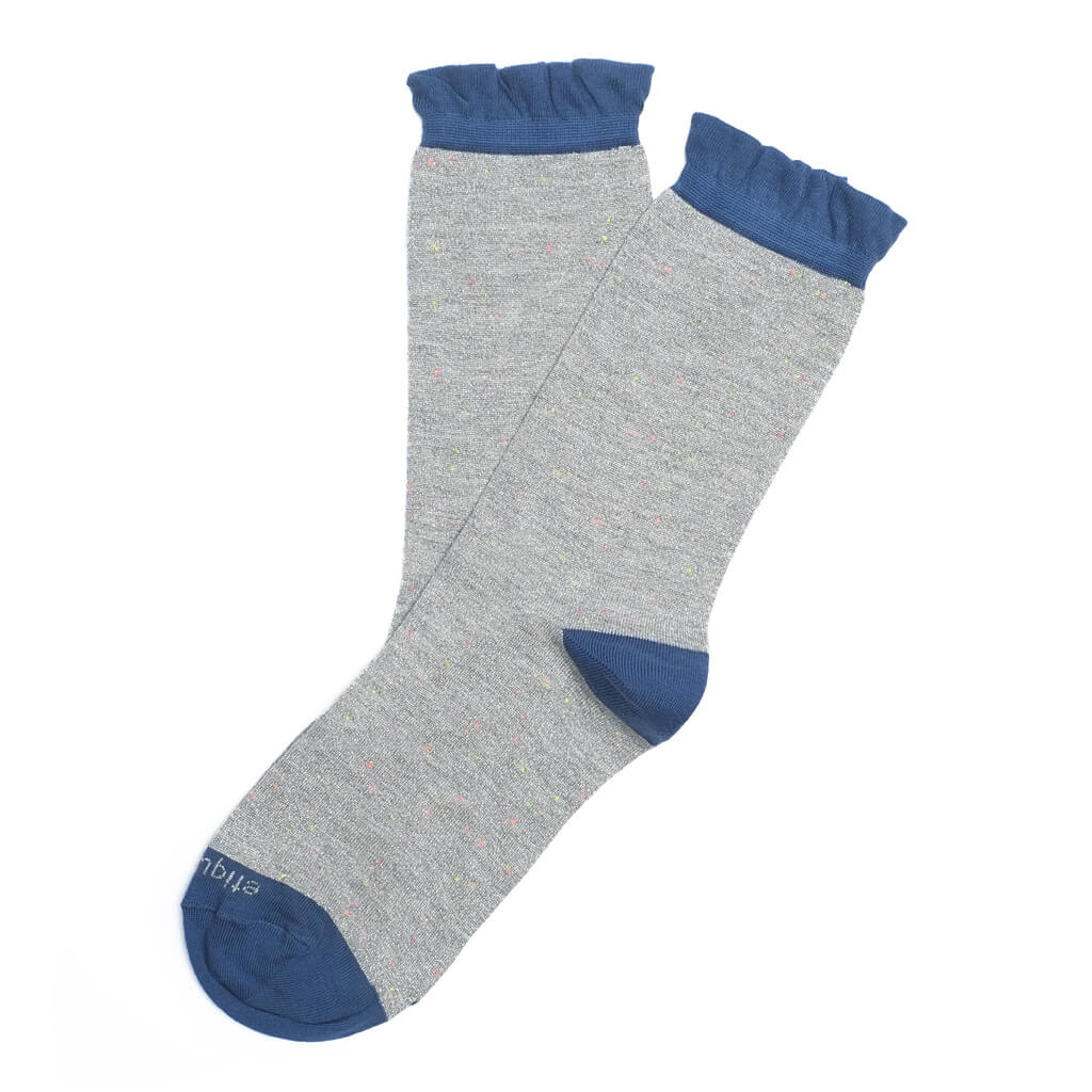 Womens Socks - Charming Duo Women's Socks - Grey⎪Etiquette Clothiers