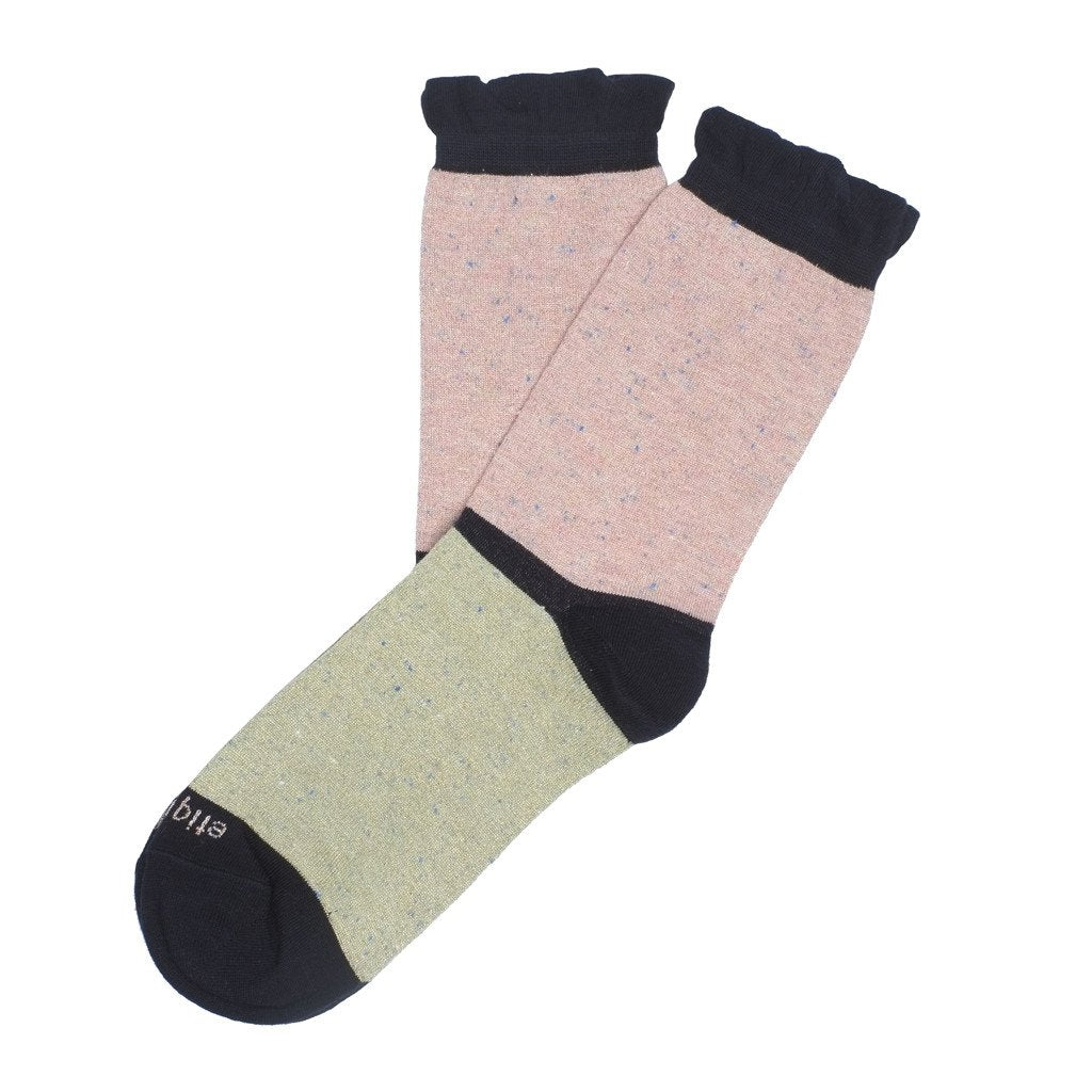 Womens Socks - Charming Trio Women's Socks - Pink Metallic⎪Etiquette Clothiers
