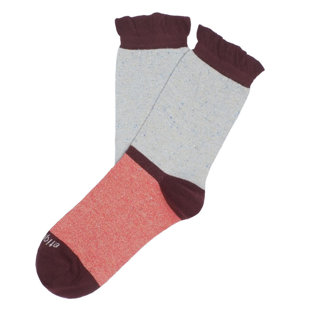 Womens Socks - Charming Trio Women's Socks - Blue Metallic⎪Etiquette Clothiers