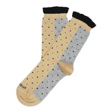 Womens Socks - Multi Dots Women's Socks - Gold Metallic⎪Etiquette Clothiers