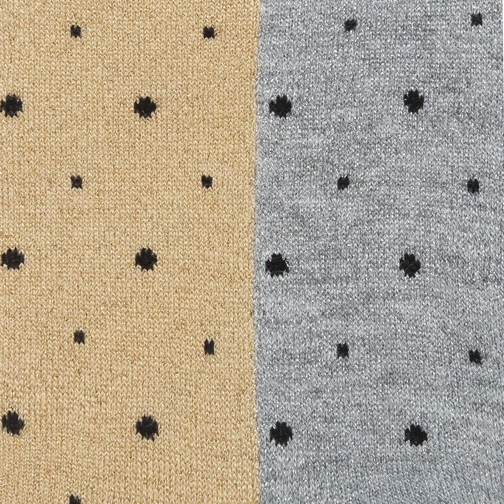 Womens Socks - Multi Dots Women's Socks - Gold Metallic⎪Etiquette Clothiers