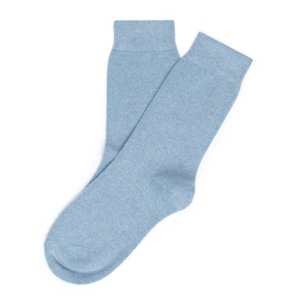 Womens Socks - Cashmere x Merino Women's Socks - Light Blue⎪Etiquette Clothiers