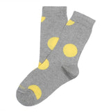 Womens Socks - Big Dots Women's Socks - Grey⎪Etiquette Clothiers