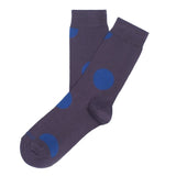 Womens Socks - Big Dots Women's Socks - Purple⎪Etiquette Clothiers