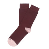 Womens Socks - Duo Pops Women's Socks - Bordeaux⎪Etiquette Clothiers
