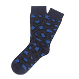 Womens Socks - Leo Pop Women's Socks - Dark Blue⎪Etiquette Clothiers