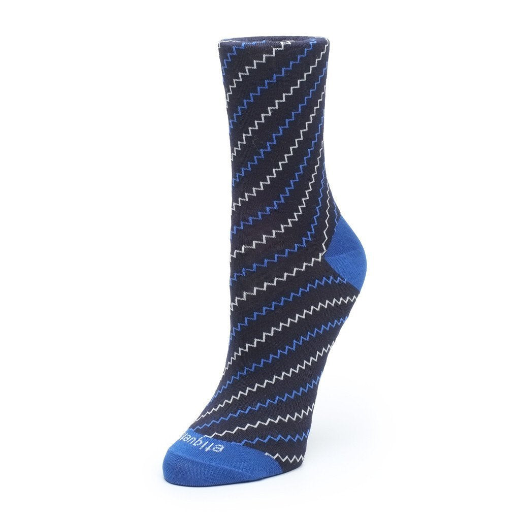 Womens Socks - Step It Up Women's Socks - Dark Blue⎪Etiquette Clothiers