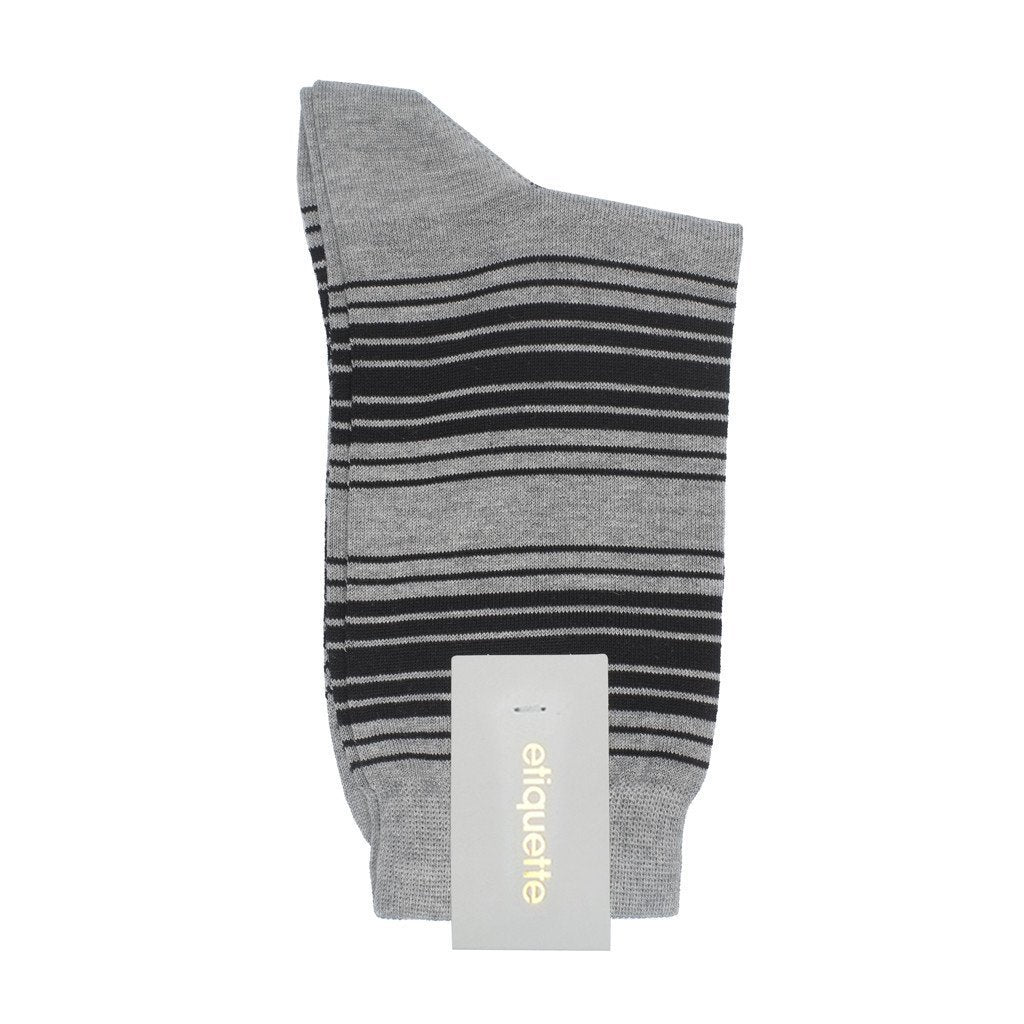 Womens Socks - Tokyo Stripes Women's Socks - Grey⎪Etiquette Clothiers
