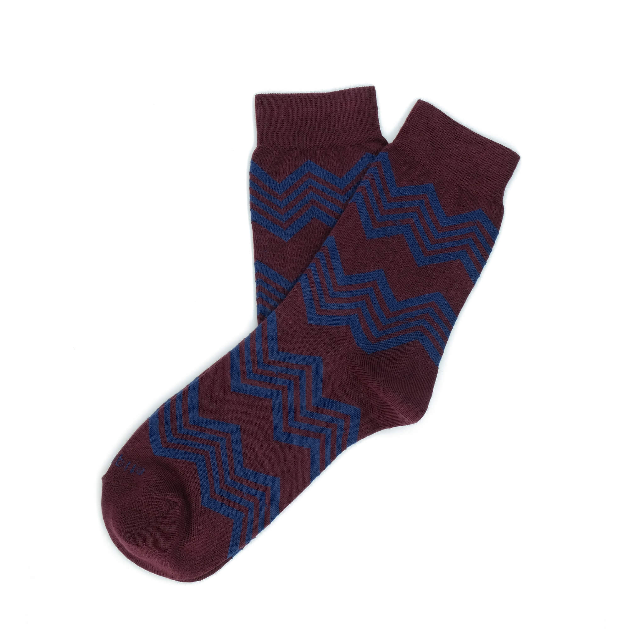 Womens Socks - Alpine Stripes Women's Socks - Bordeaux⎪Etiquette Clothiers