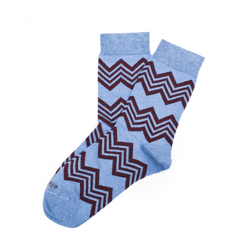 Womens Socks - Alpine Stripes Women's Socks - Blue⎪Etiquette Clothiers