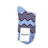 Womens Socks - Alpine Stripes Women's Socks - Blue⎪Etiquette Clothiers