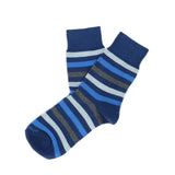 Womens Socks - Crosswalk Stripes Women's Socks - Blue⎪Etiquette Clothiers