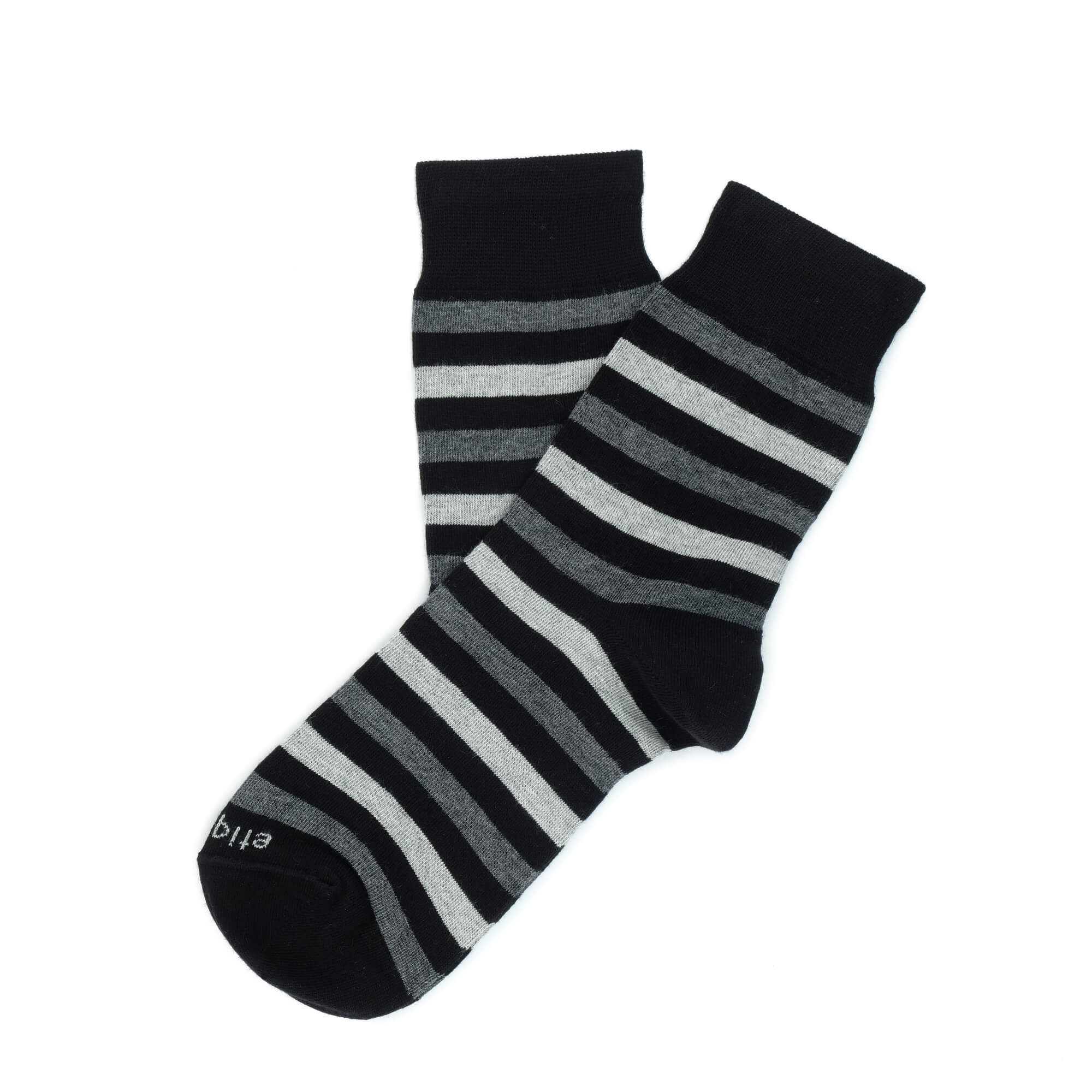 Womens Socks - Crosswalk Stripes Women's Socks - Black⎪Etiquette Clothiers