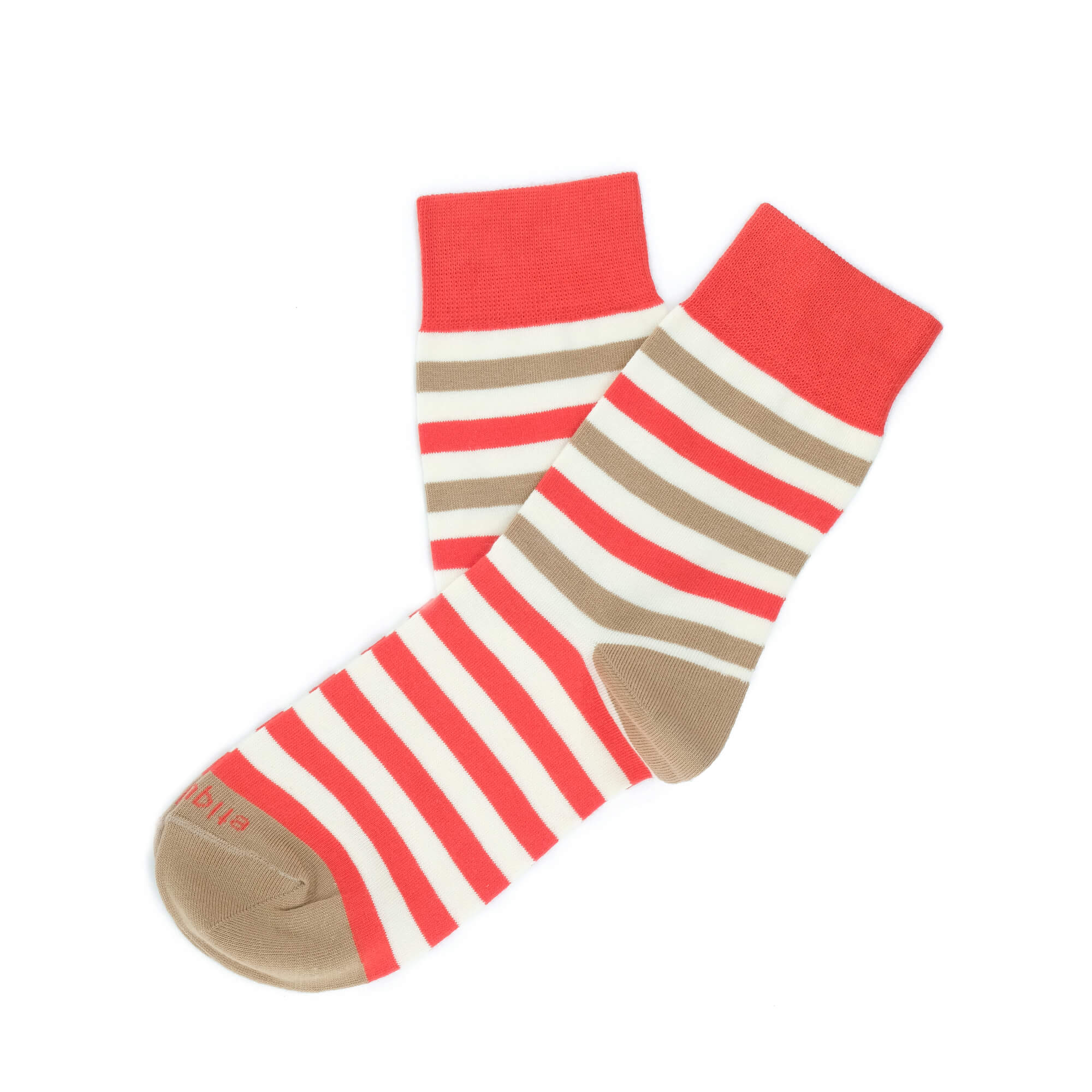 Womens Socks - Crosswalk Stripes Women's Socks - Red⎪Etiquette Clothiers
