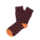 Womens Socks - Mini Polka Women's Socks - Bordeaux⎪Etiquette Clothiers