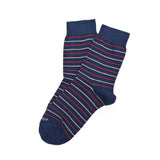 Womens Socks - Needle Stripes Women's Socks - Dark Blue⎪Etiquette Clothiers