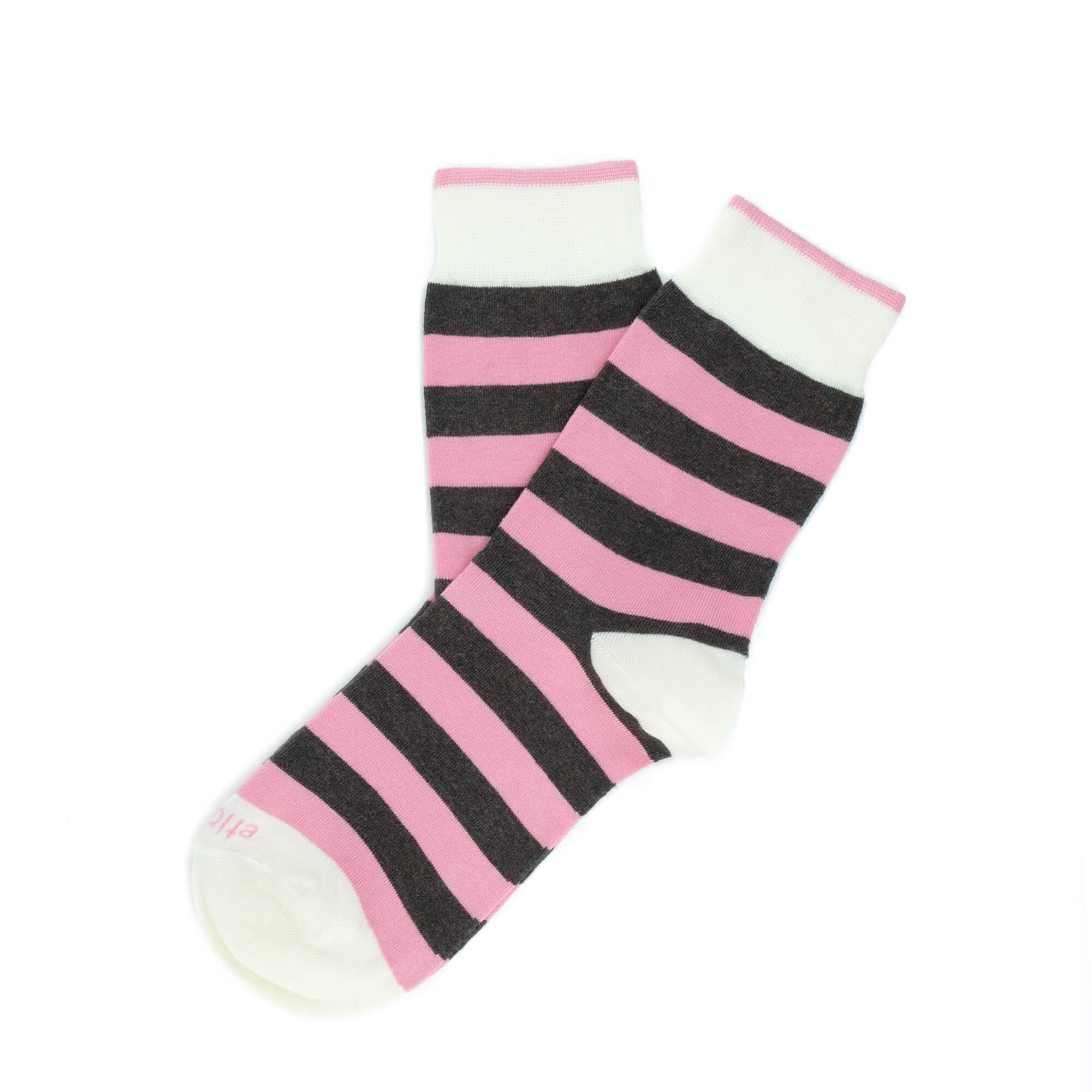 Womens Socks - Rugby Stripes Women's Socks - Pink⎪Etiquette Clothiers