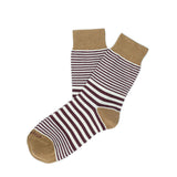Womens Socks - Sailor Stripes Women's Socks - Bordeaux⎪Etiquette Clothiers