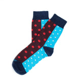 Womens Socks - Two Faced Women's Socks - Red/Cyaan⎪Etiquette Clothiers
