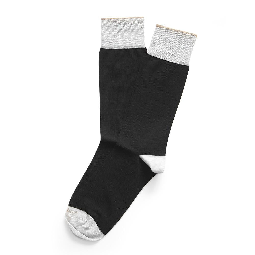 Womens Socks - Tri Pop Women's Socks - Black⎪Etiquette Clothiers