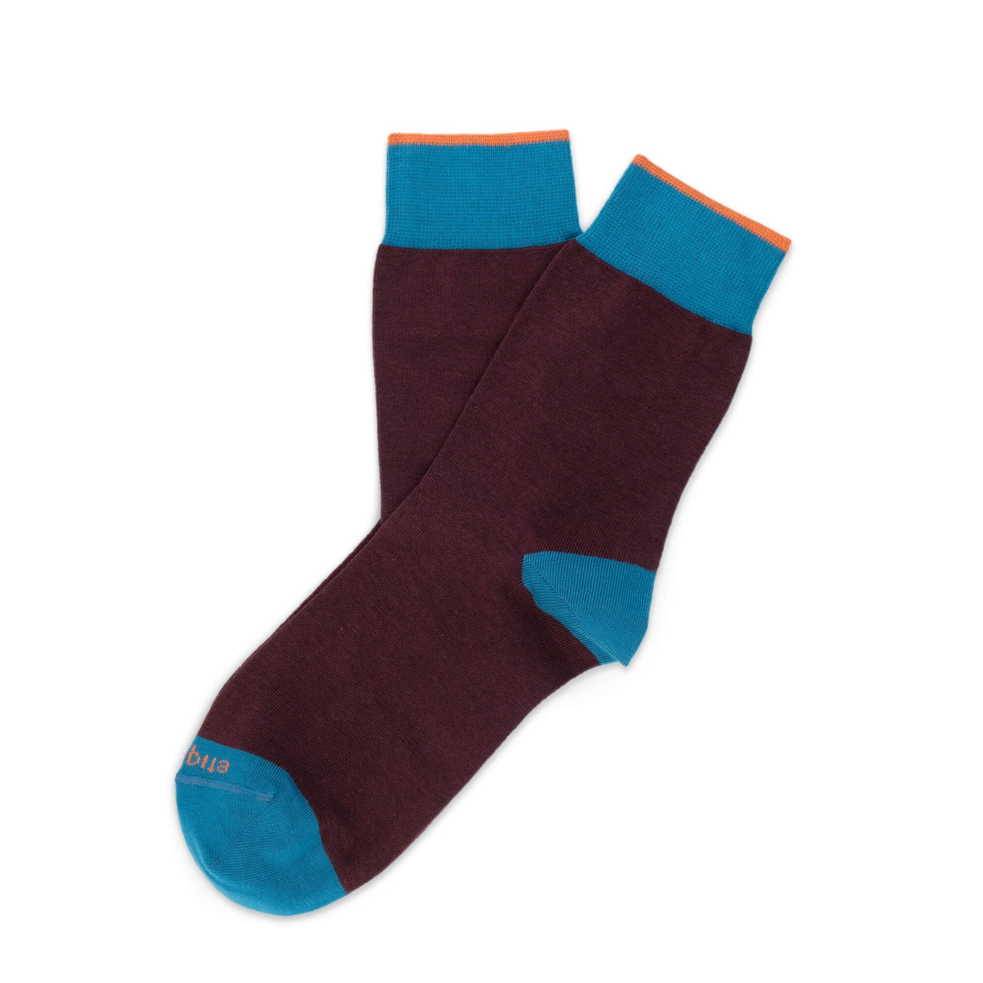 Womens Socks - Tri Pop Women's Socks - Bordeaux⎪Etiquette Clothiers