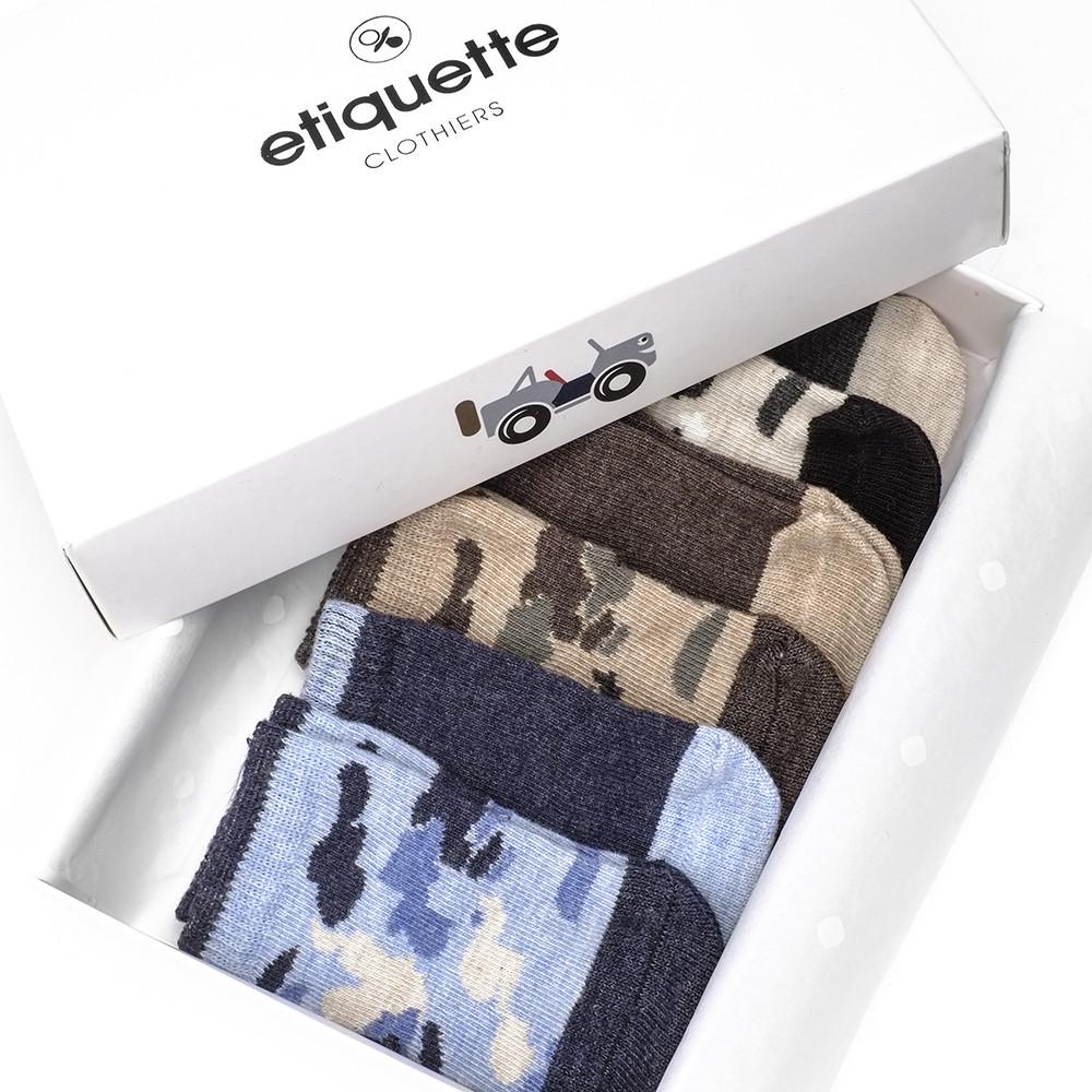 Baby Socks - Camouflage Baby Boys Socks Gift Box - Multi⎪Etiquette Clothiers