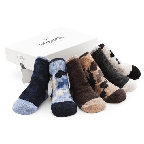 Camouflage Baby Boys Socks Gift Box 