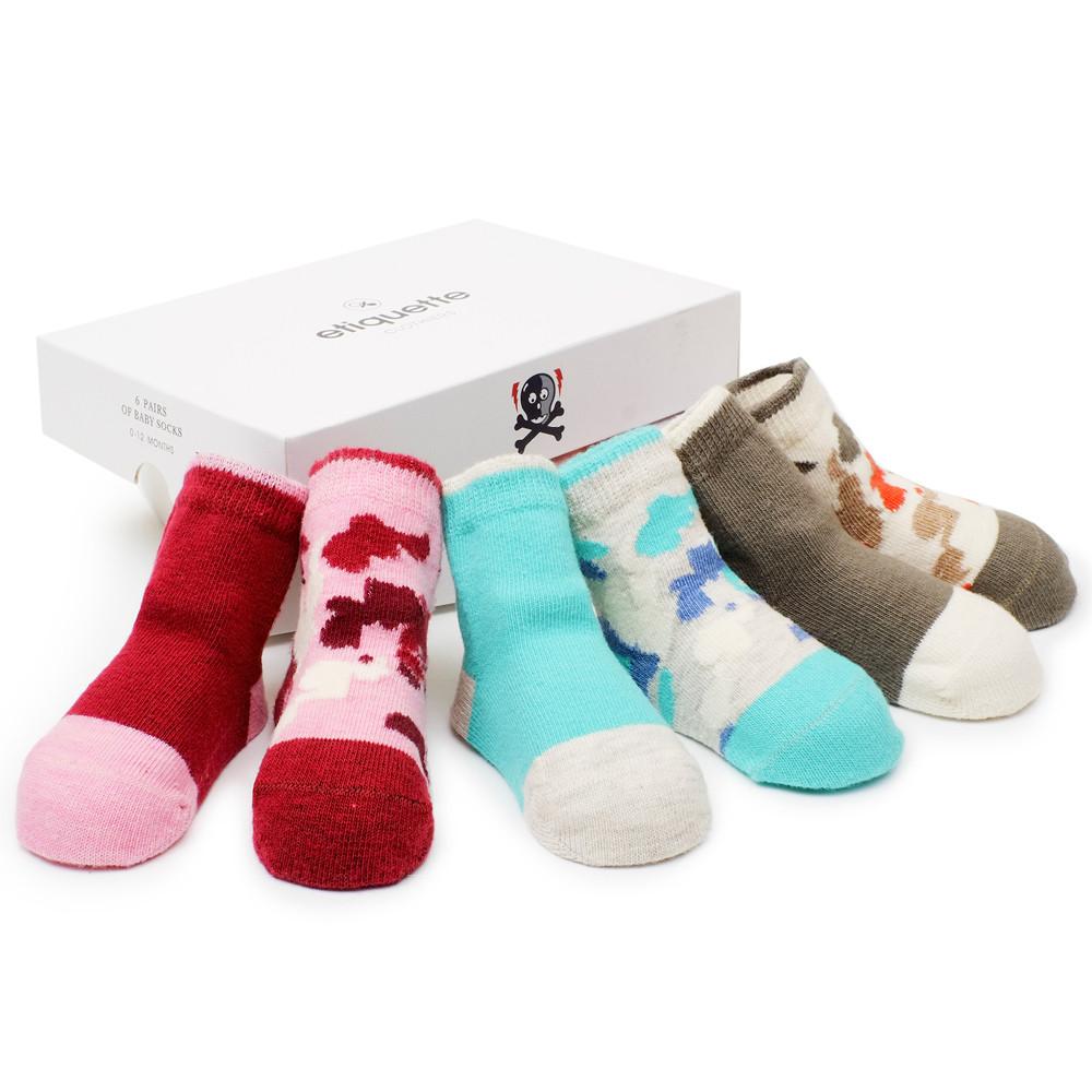 Baby Socks - Camouflage Baby Girls Socks Gift Box - Multi⎪Etiquette Clothiers