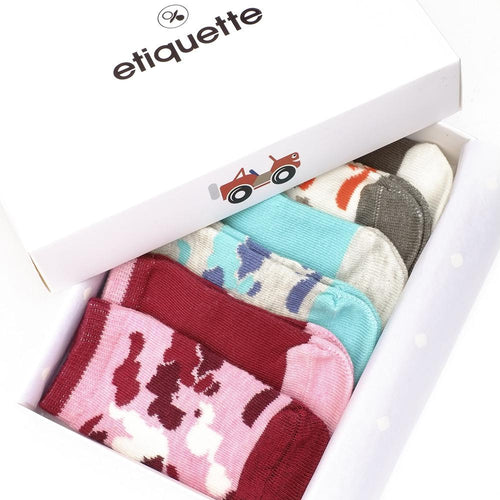 Camouflage Baby Girls Socks Gift Box  - Alt view