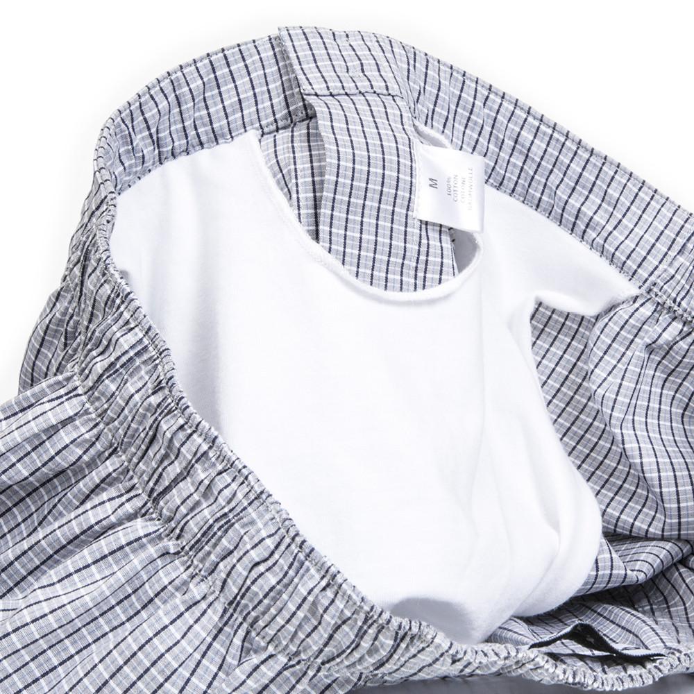 Mens Underwear - Men's Boxer Shorts Checker - Navy Grey⎪Etiquette Clothiers